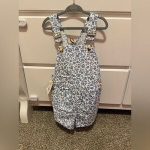 TBBC Blue Floral Overalls